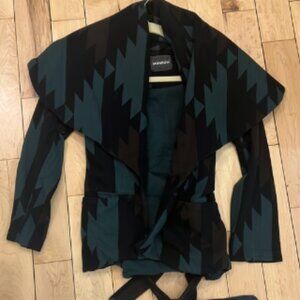 Monrow Printed Wrap Jacket Sz S